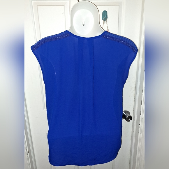 STYLUS Royal Blue Sleeveless Blouse Sz L - Picture 5 of 8